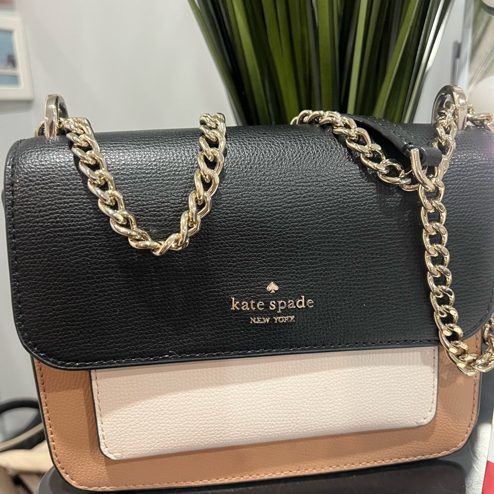 Kate Spade Black, Cream, and Tan Crossbody Bag